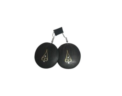 Earrings royal golden ebony