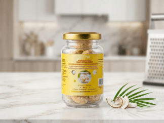 Grated coconut crispy round snack