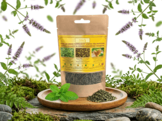 Peppermint dried leaves tea infusion